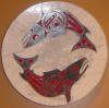 Roy ceramic salmon plate 